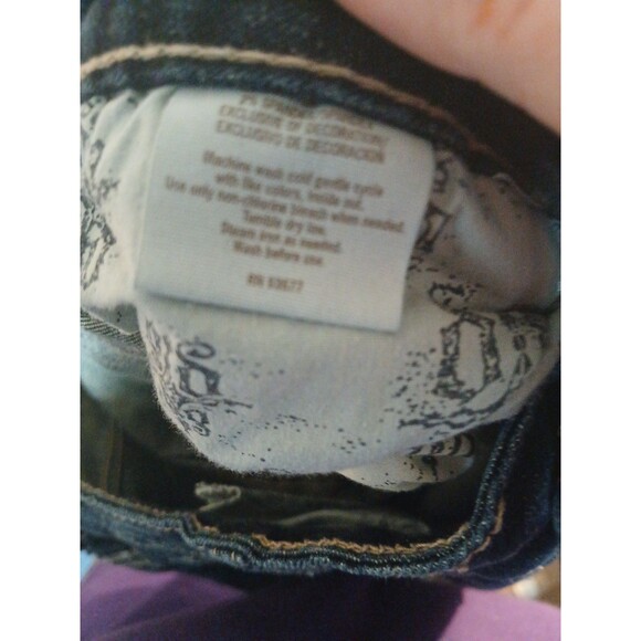 DECREE Women's Juniors Super Skinny Distressed Low Rise Denim Blue Jeans-Size 7 - Picture 13 of 13